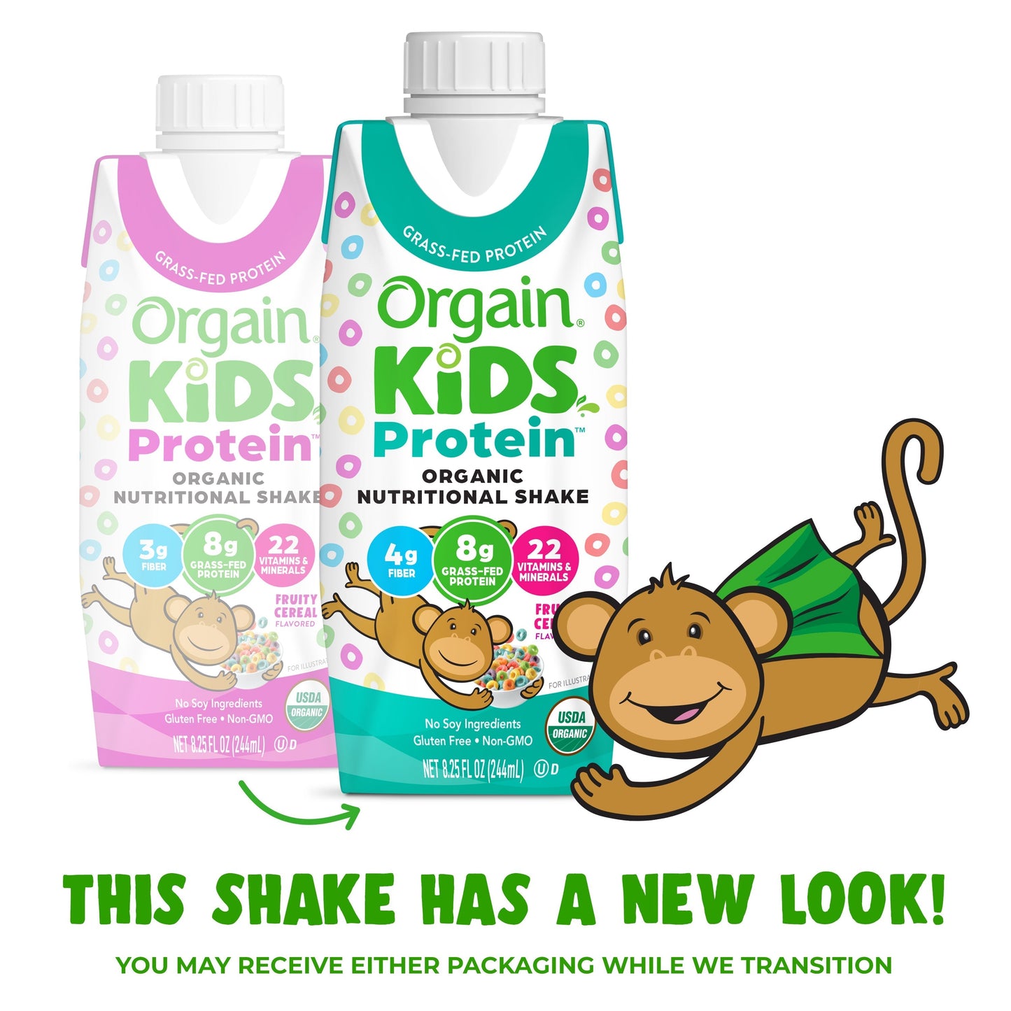 Kids Protein Organic Nutrition Shake - Fruity Cereal
